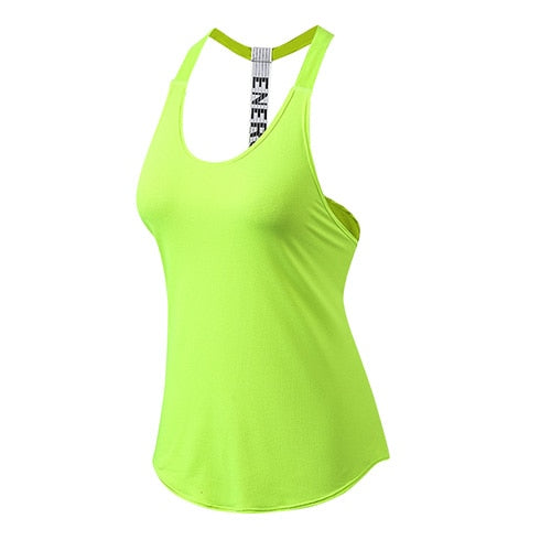 Women Fitness Sport Yoga Shirt , Sleeveless Sportswear GYM Blouses Running Vest Workout Crop Top Female T-shirt