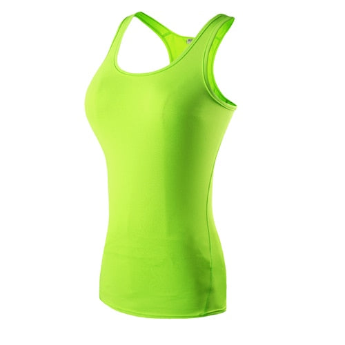 Women Fitness Sport Yoga Shirt , Sleeveless Sportswear GYM Blouses Running Vest Workout Crop Top Female T-shirt