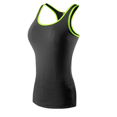 Women Fitness Sport Yoga Shirt , Sleeveless Sportswear GYM Blouses Running Vest Workout Crop Top Female T-shirt