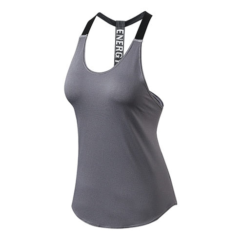 Women Fitness Sport Yoga Shirt , Sleeveless Sportswear GYM Blouses Running Vest Workout Crop Top Female T-shirt