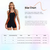 Women Sleeveless Boyleg Athletic Swimsuit One Piece Racerback Modest Swimwear Padded Water Sport Jumpsuit Beach Surfing