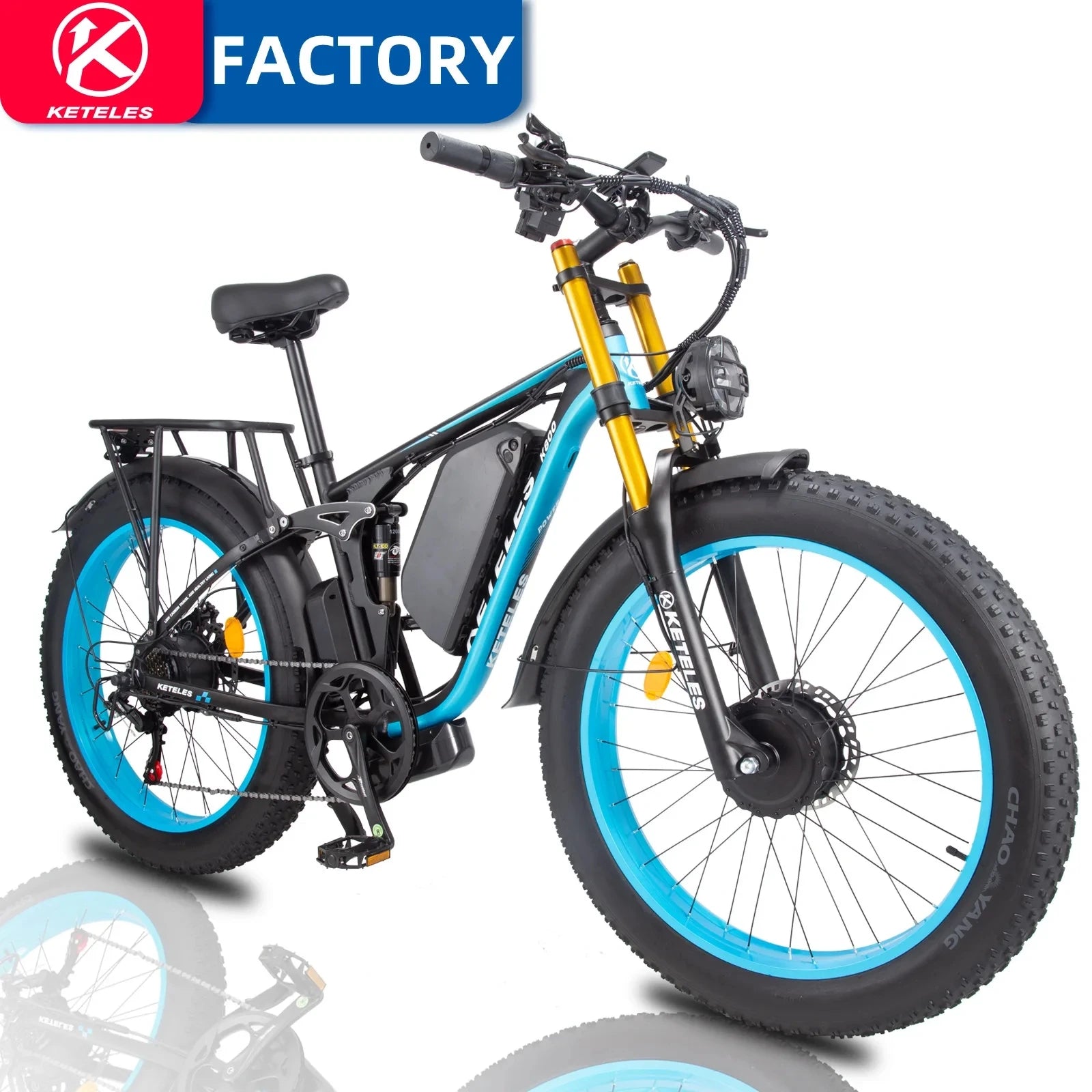 2024 New K800 Pro 2000W Dual Motor 48V 23AH Fat Tire Hydraulic Brake Soft Tail Frame Hydraulic Big Front Fork Ebike