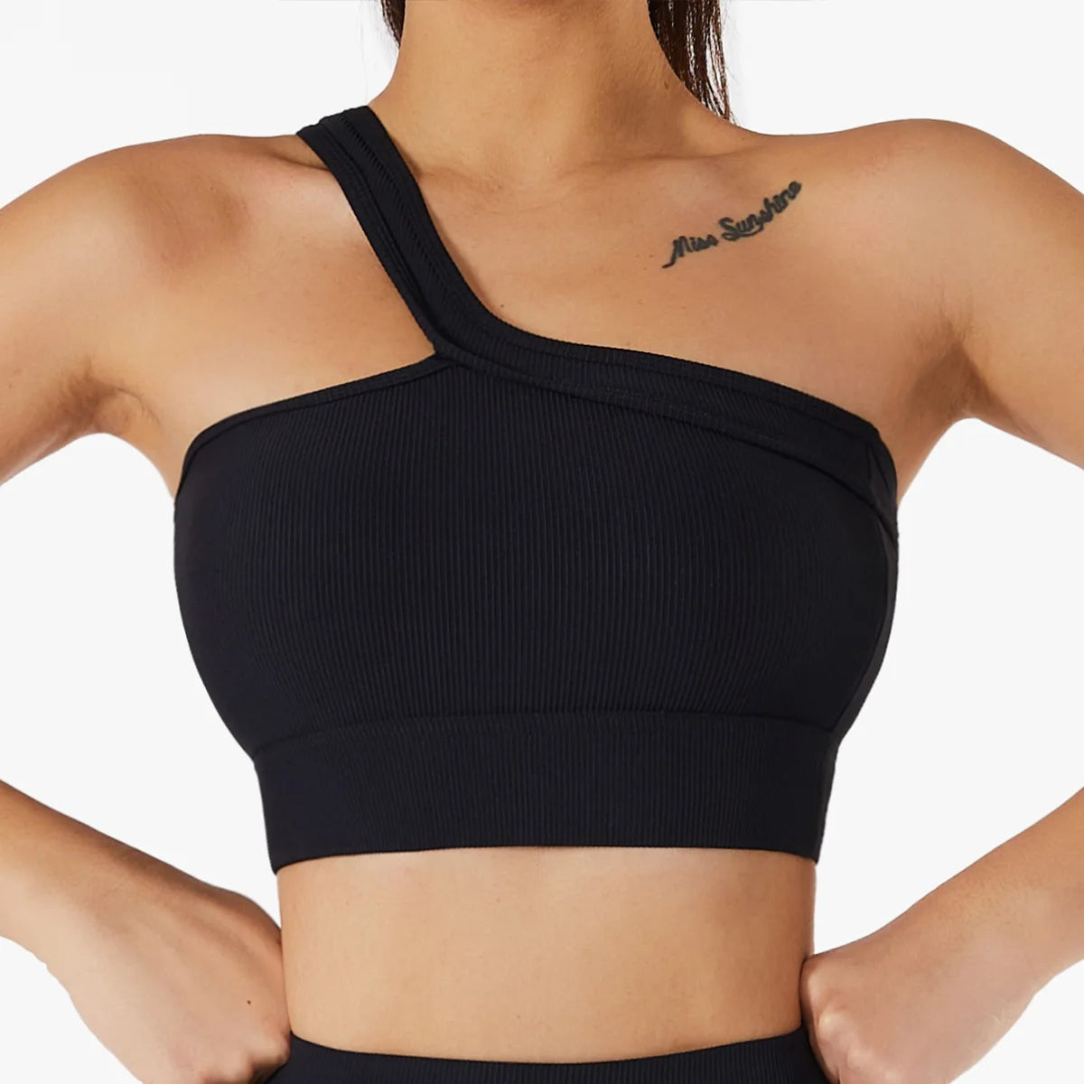 2023 Spring And Summer New One-shoulder Yoga Bra One-piece Sports Bra Wearing Fitness Yoga Clothes Outside