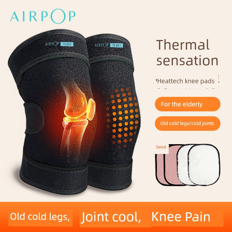 Airpop Self-Heating Heattech Knee Pads Old Cold Legs Men and Women Arthritis Knee Heating Cold-Proof Winter for Middle-Aged and Elderly People