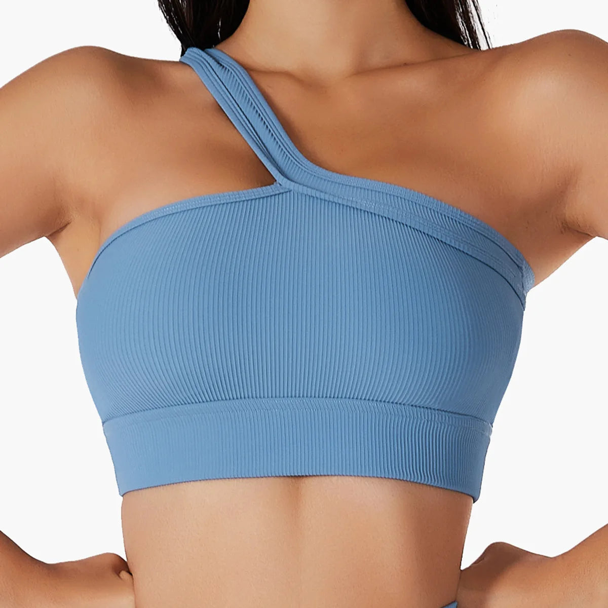 2023 Spring And Summer New One-shoulder Yoga Bra One-piece Sports Bra Wearing Fitness Yoga Clothes Outside