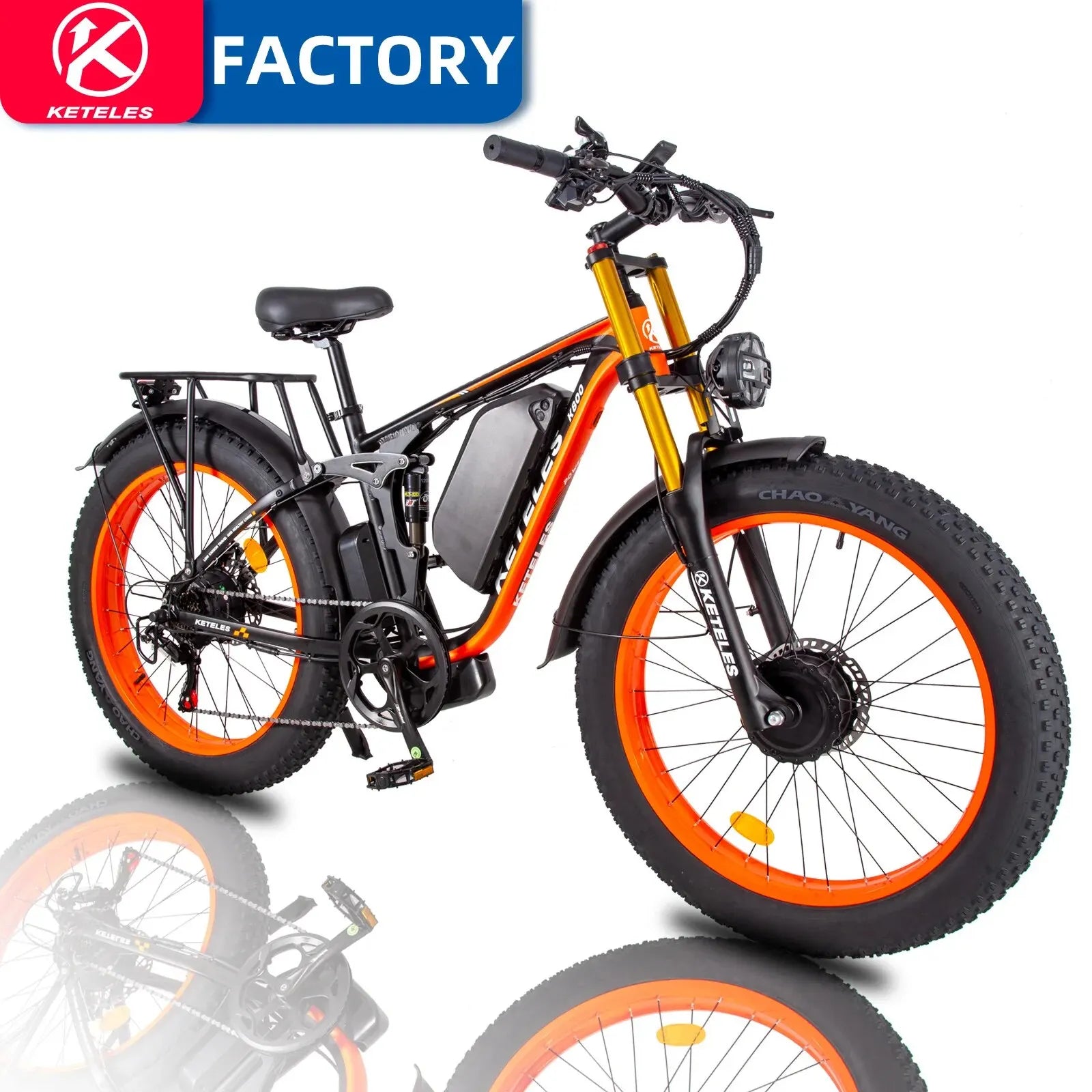 2024 New K800 Pro 2000W Dual Motor 48V 23AH Fat Tire Hydraulic Brake Soft Tail Frame Hydraulic Big Front Fork Ebike