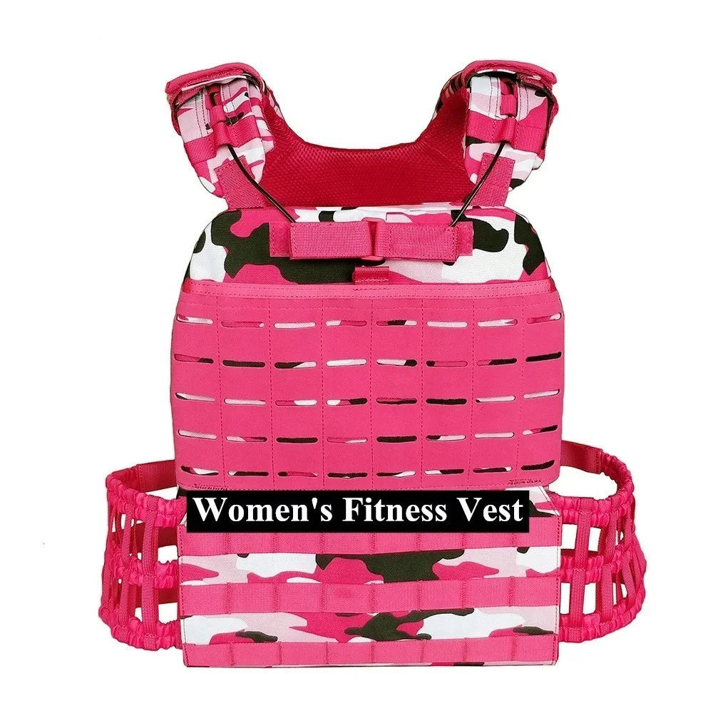 Pink Camouflage Womens Outdoor Combat Tactical Vest Female Physical Fitness Weight Bearing Field CS Training Gear Waistcoat