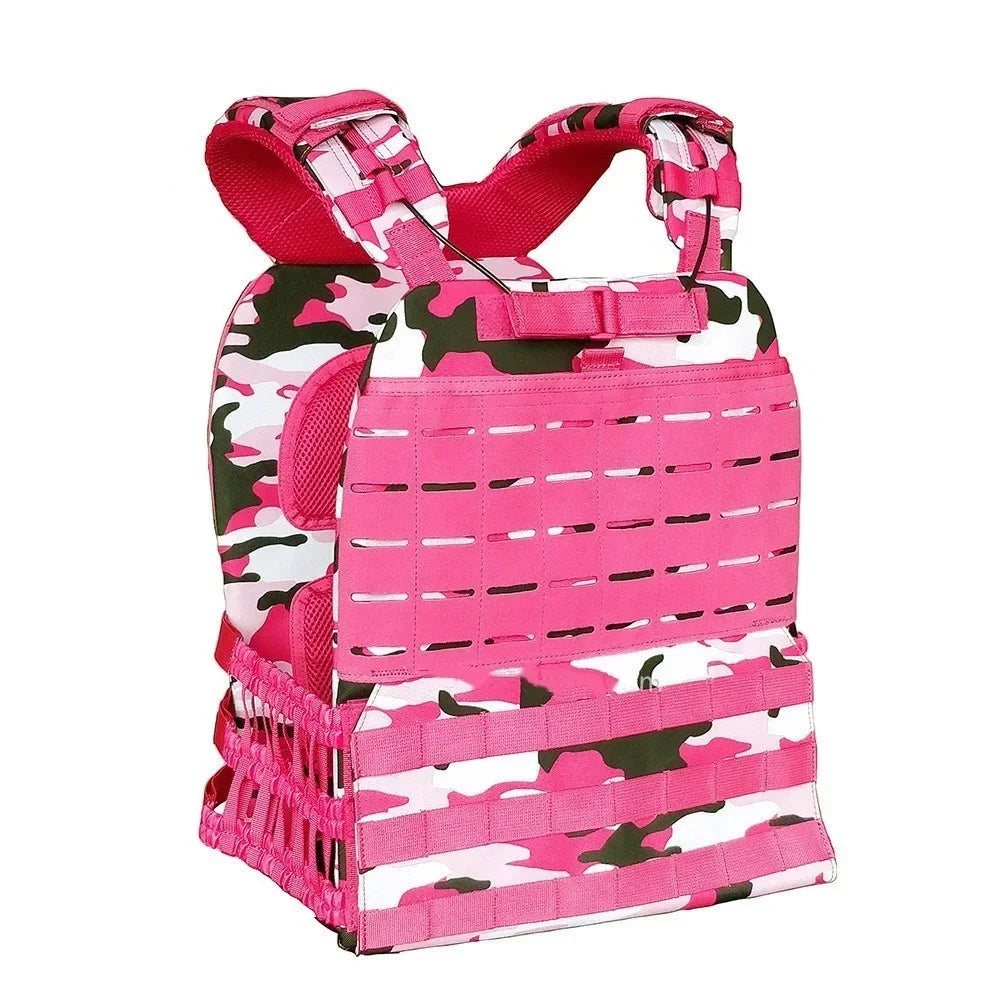 Pink Camouflage Womens Outdoor Combat Tactical Vest Female Physical Fitness Weight Bearing Field CS Training Gear Waistcoat