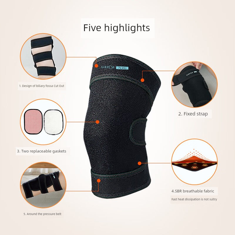 Airpop Self-Heating Heattech Knee Pads Old Cold Legs Men and Women Arthritis Knee Heating Cold-Proof Winter for Middle-Aged and Elderly People